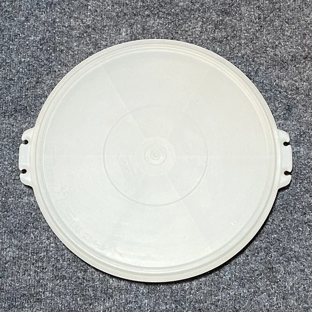VTG TUPPERWARE Party Susan Divided Relish Tray w/Lid‎ White 6 Compartment 224-5
